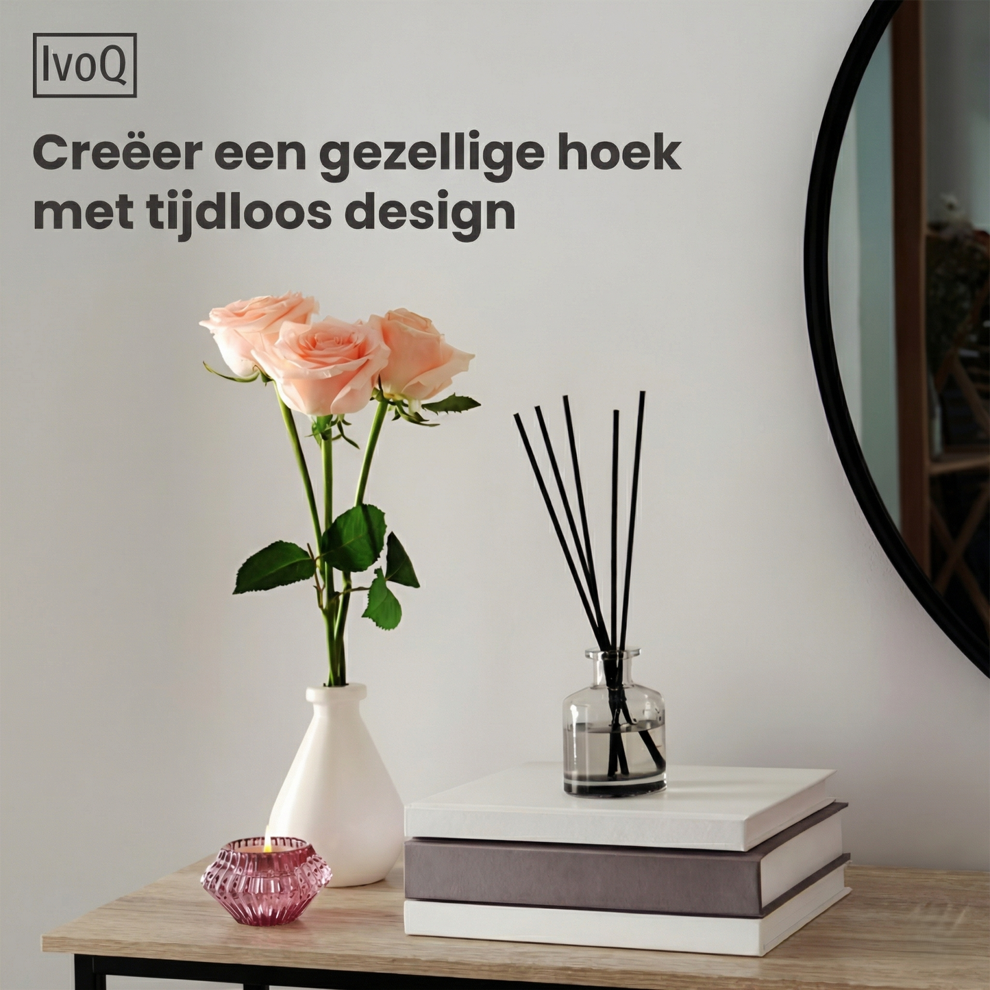 IvoQ Industriële Sidetable - Eiken Look/Zwart - 120x23x74 cm