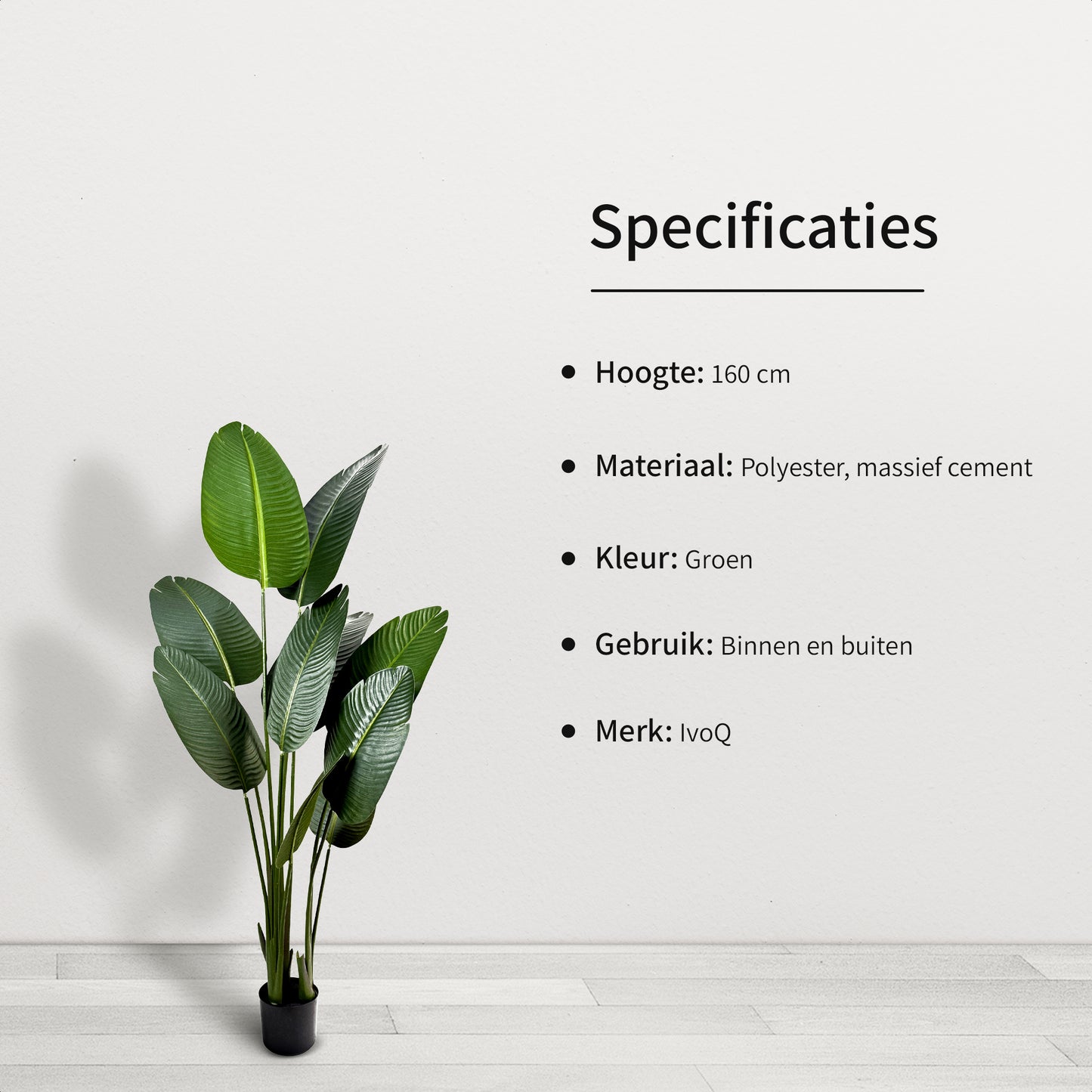 IvoQ Strelitzia Kunstplant 160 cm-IvoQ