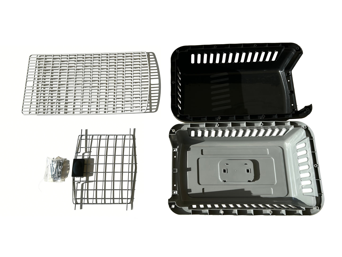 IvoQ Reismand Kat M – 58x37x36 cm – Crème/Antraciet