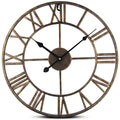 IvoQ Wandklok Goud Metaal Romeins 40 cm-IvoQ