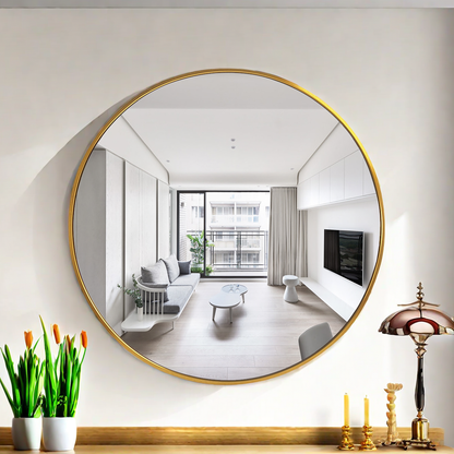 IvoQ Wandspiegel Goud Ronde Vorm 60 cm-IvoQ