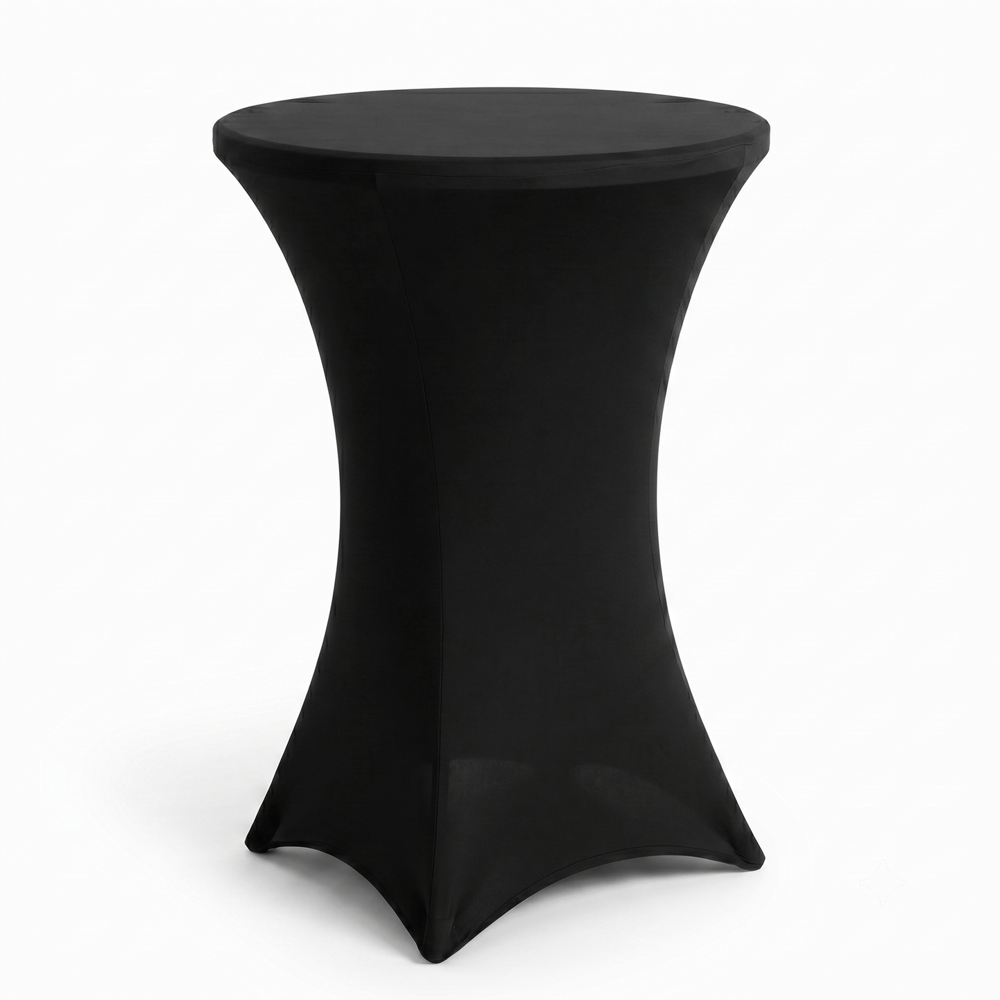 IvoQ Luxe Statafelrok Zwart - Statafelhoes Stretch - Ø 80x110 cm - Extra Dik (180gsm) - Kreukvrij & Wasbaar