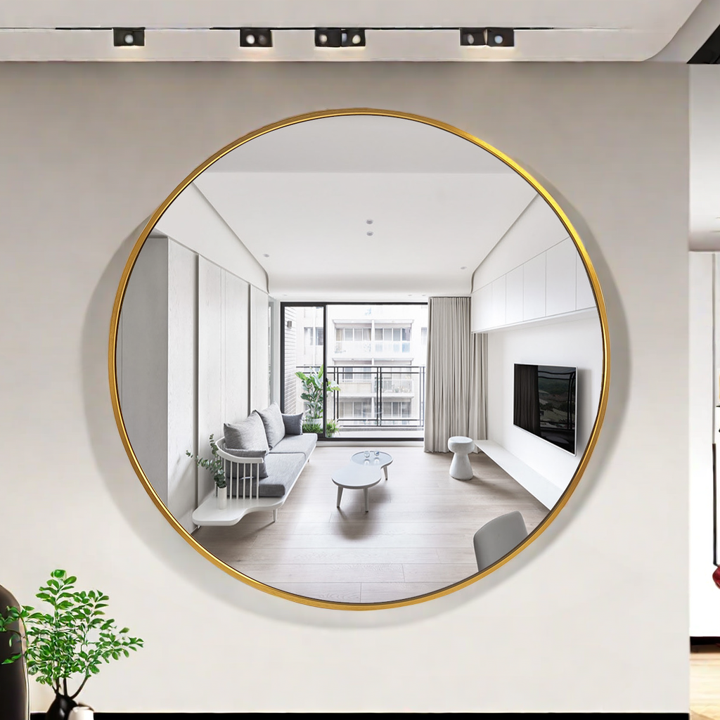 IvoQ Wandspiegel Goud Ronde Vorm 60 cm-IvoQ