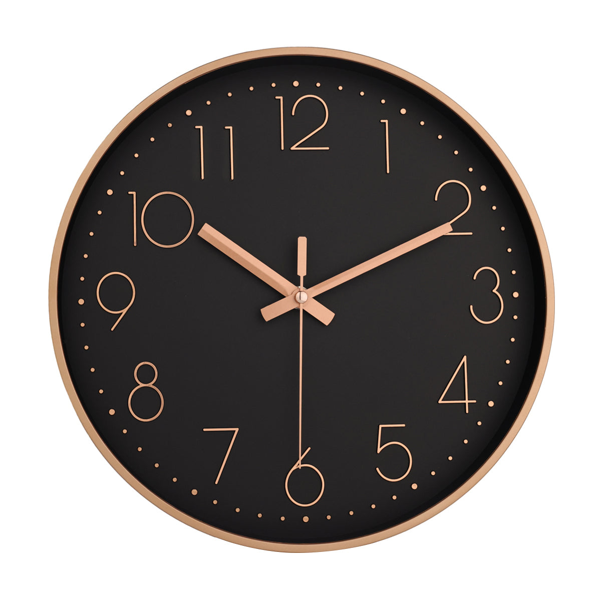 IvoQ Moderne Wandklok Zwart Ø30 cm-IvoQ