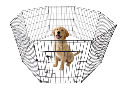 IvoQ Puppyren - 8 Panelen (76x61 cm) - Zwart