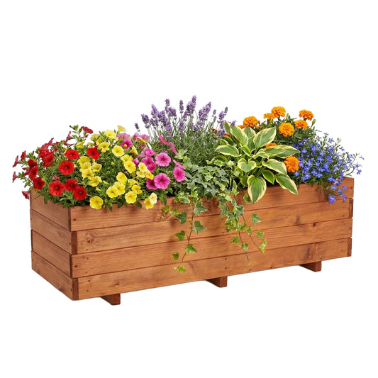 IvoQ Plantenbak Hout 120x40x32 cm