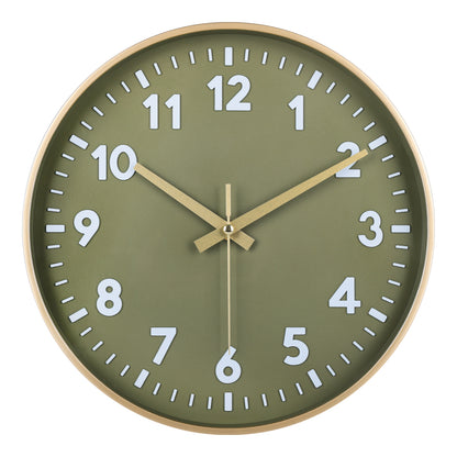 IvoQ Wandklok Groen Goud 3D Design 30 cm-IvoQ