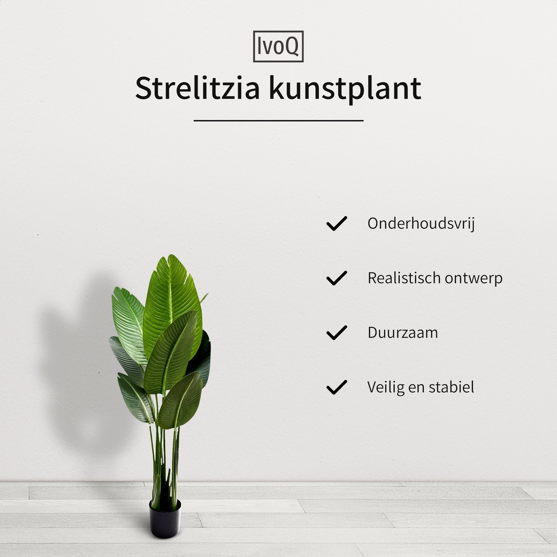 IvoQ Strelitzia Kunstplant 120 cm-IvoQ