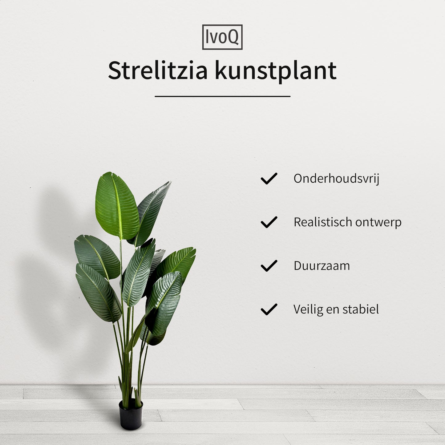 IvoQ Strelitzia Kunstplant 160 cm-IvoQ