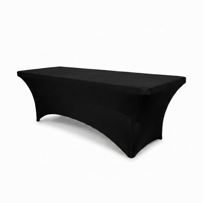 IvoQ Luxe Tafelhoes Stretch Zwart - 183 x 76 x 76 cm - Voor Inklapbare Tafel, Buffettafel & Partytafel - Rechthoekig - Kreukvrij