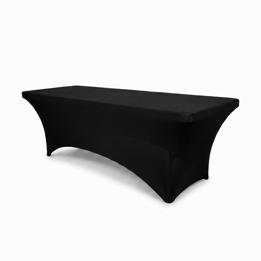 IvoQ Luxe Tafelhoes Stretch Zwart - 183 x 76 x 76 cm - Voor Inklapbare Tafel, Buffettafel & Partytafel - Rechthoekig - Kreukvrij