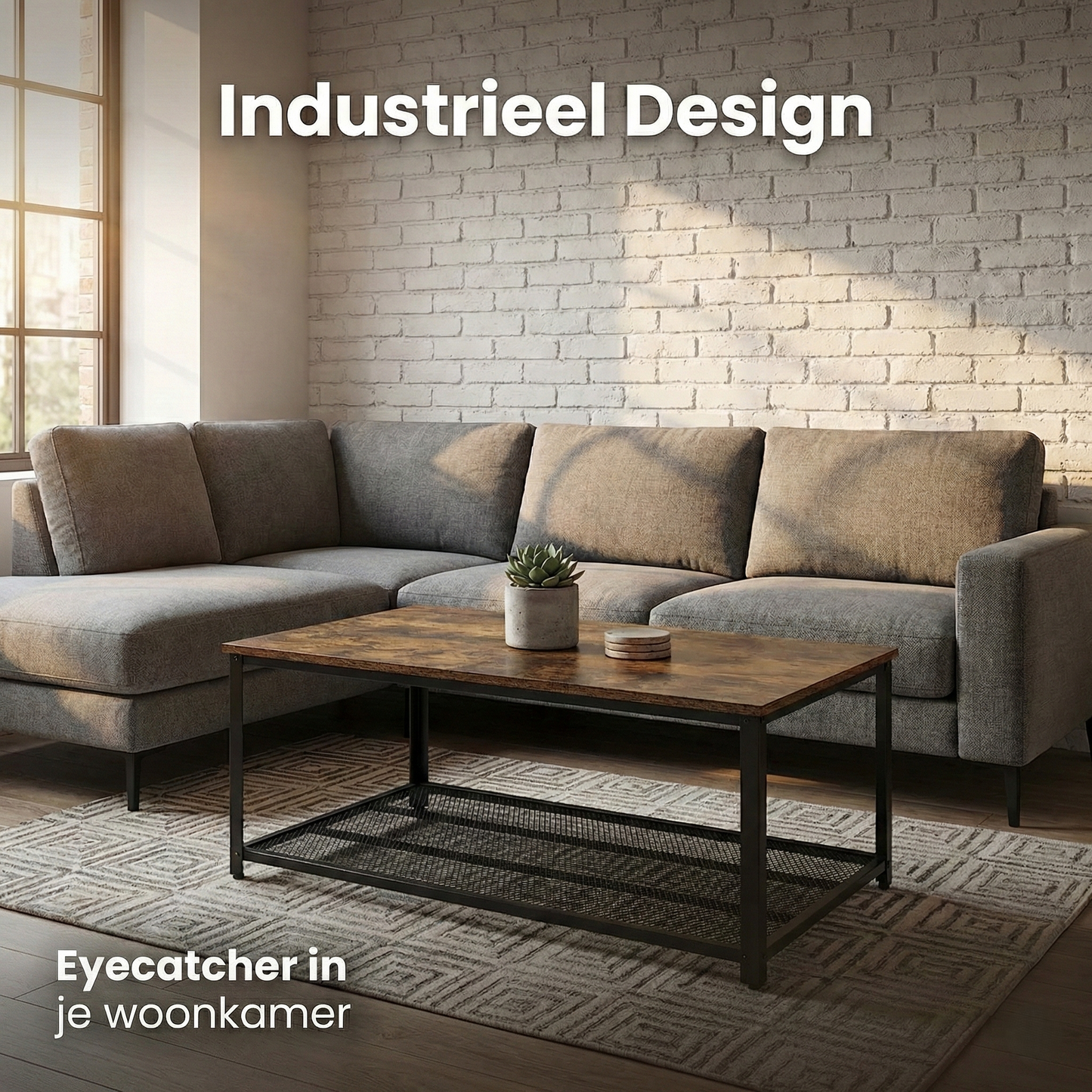 IvoQ Industriële Salontafel 106x60 cm