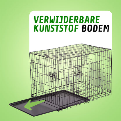 IvoQ Hondenbench S – Zwart – 60×43×49.5 cm-IvoQ