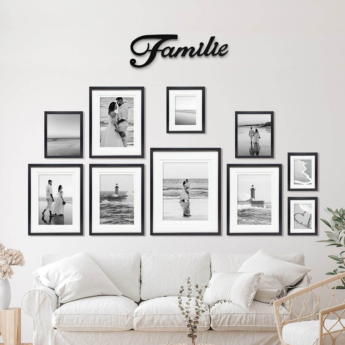 IvoQ Muurdecoratie Familie Zwart Metaal-IvoQ