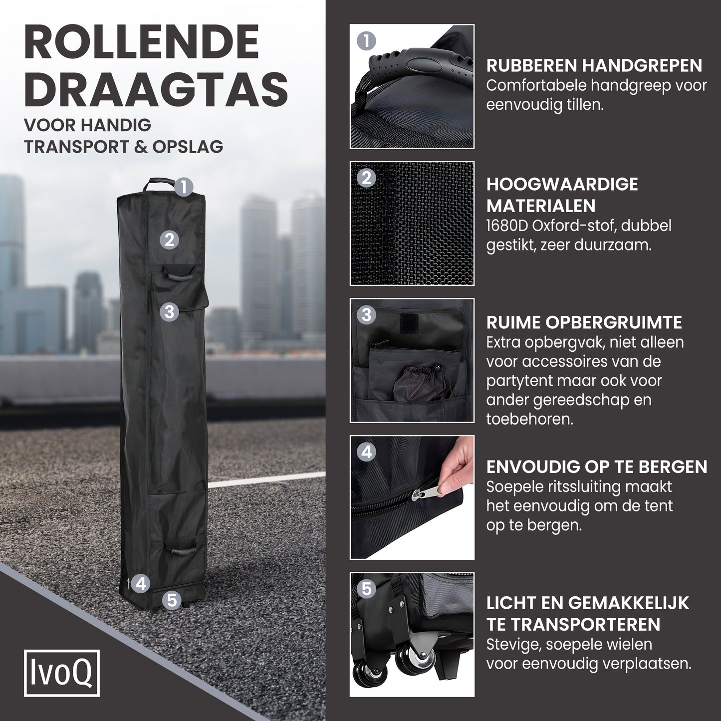 IvoQ Opberghoes voor Partytent 3x3 m-IvoQ