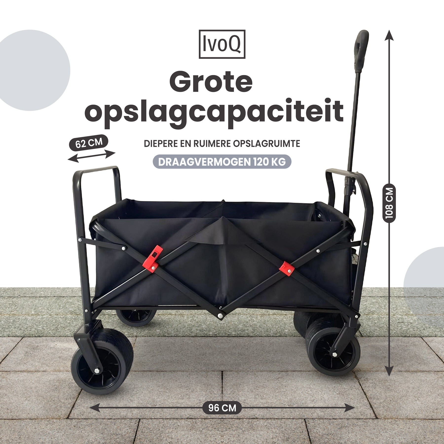 IvoQ Bolderkar Opvouwbaar 120 kg-IvoQ