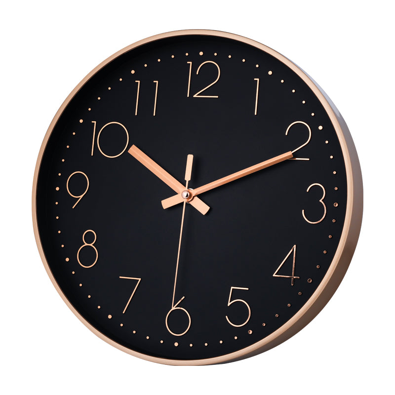 IvoQ Moderne Wandklok Zwart Ø30 cm-IvoQ