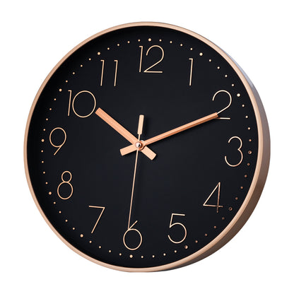 IvoQ Moderne Wandklok Zwart Ø30 cm-IvoQ