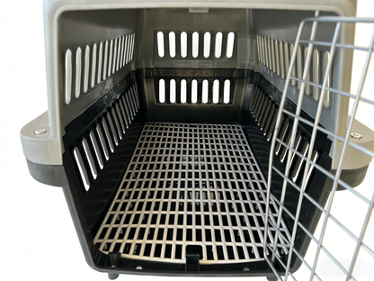 IvoQ Reismand Kat M – 58x37x36 cm – Crème/Antraciet