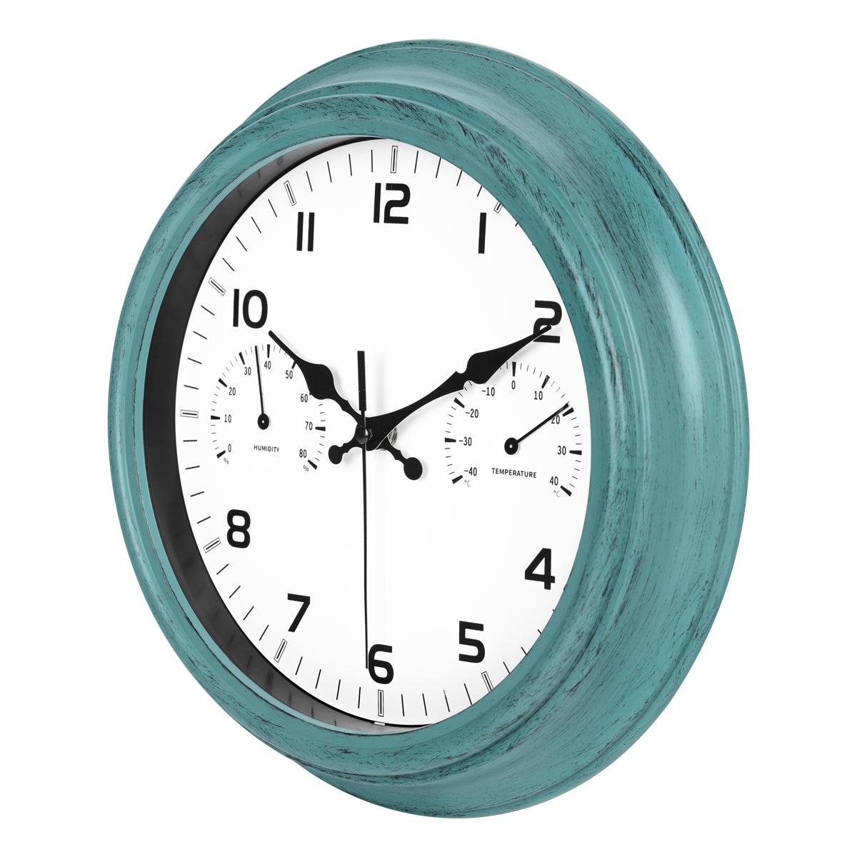 IvoQ Wandklok Waterdicht Retro met Ingebouwde Thermometer-IvoQ