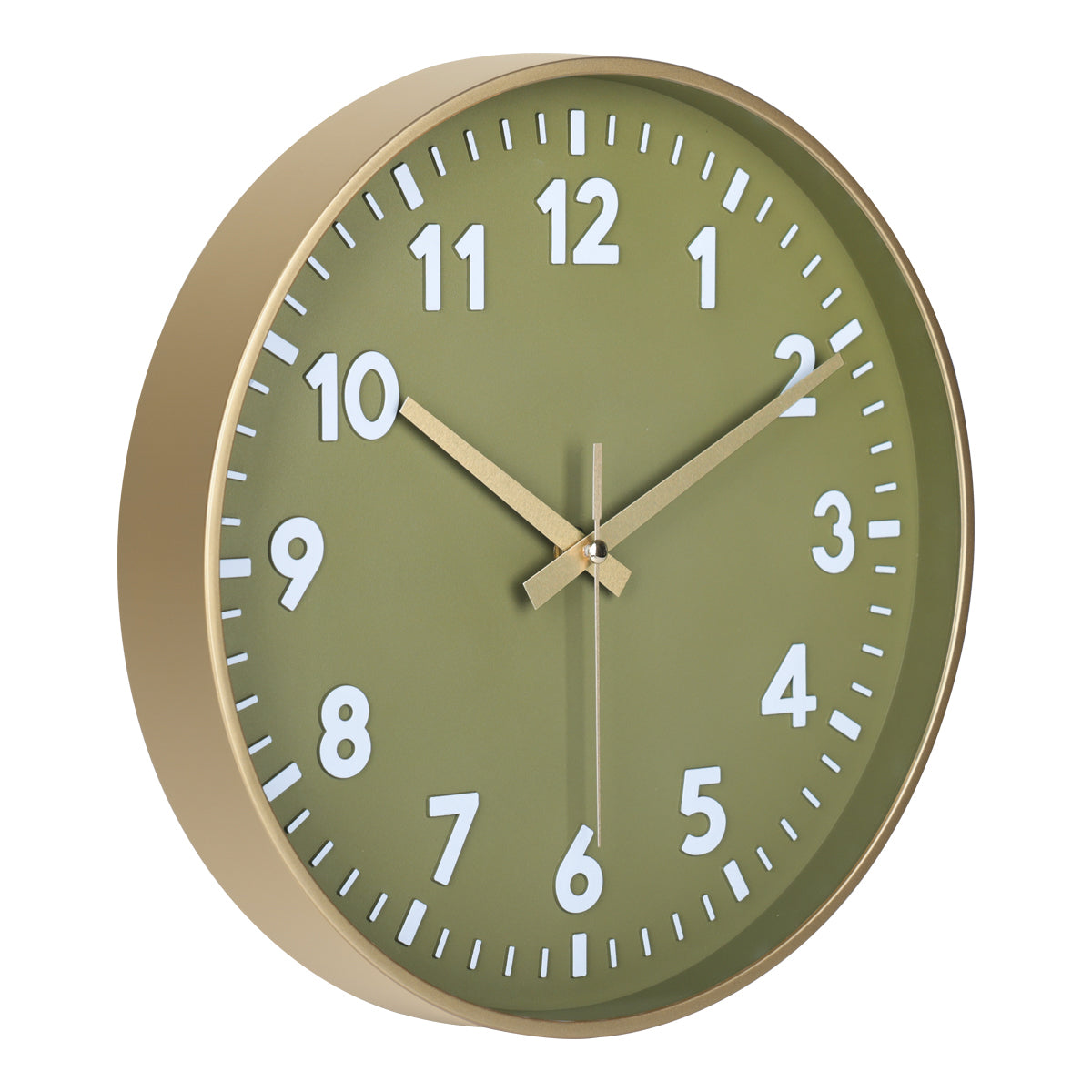 IvoQ Wandklok Groen Goud 3D Design 30 cm-IvoQ