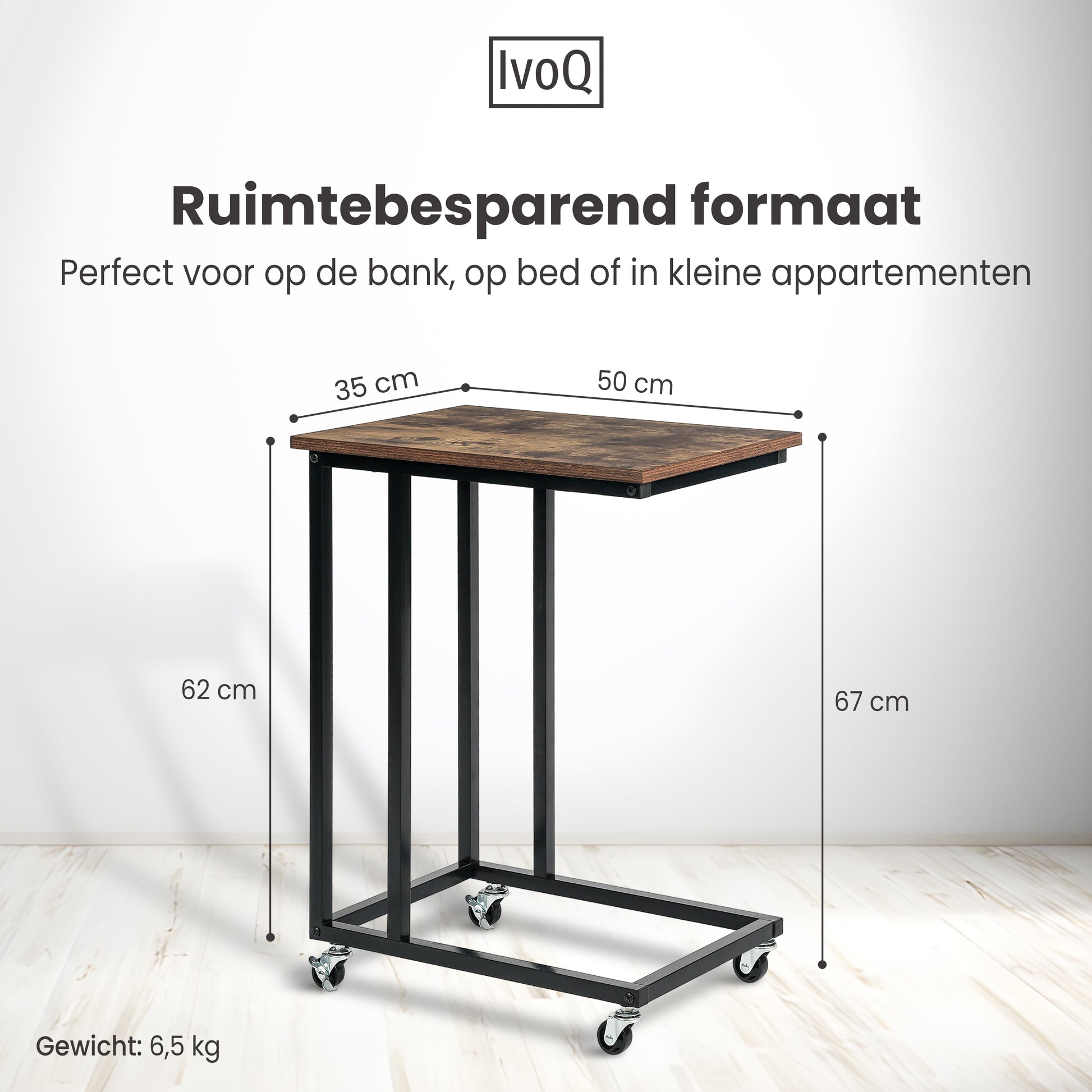 IvoQ Bijzettafel op Wieltjes-IvoQ