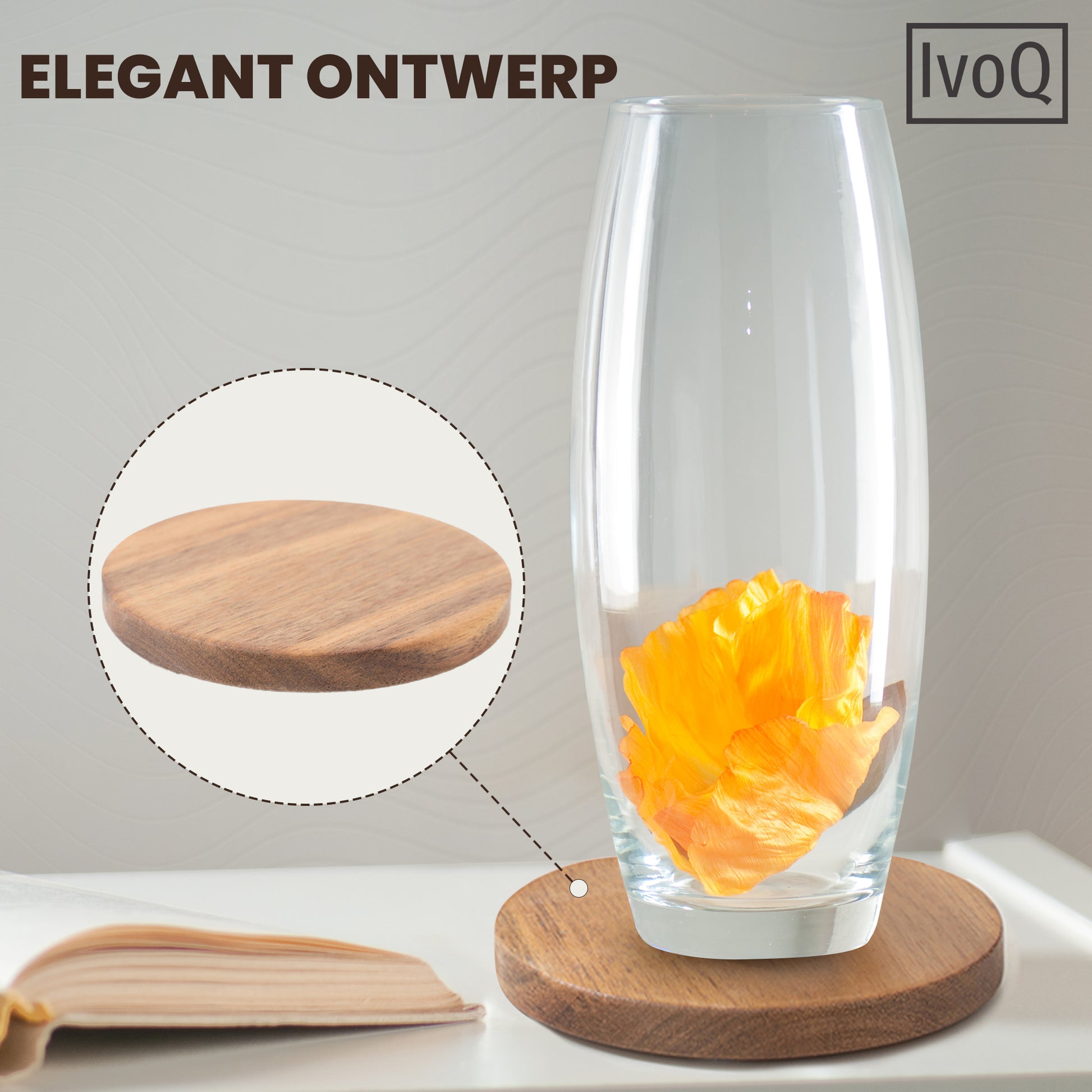 IvoQ Onderzetters Acacia Hout Set 6 stuks-IvoQ