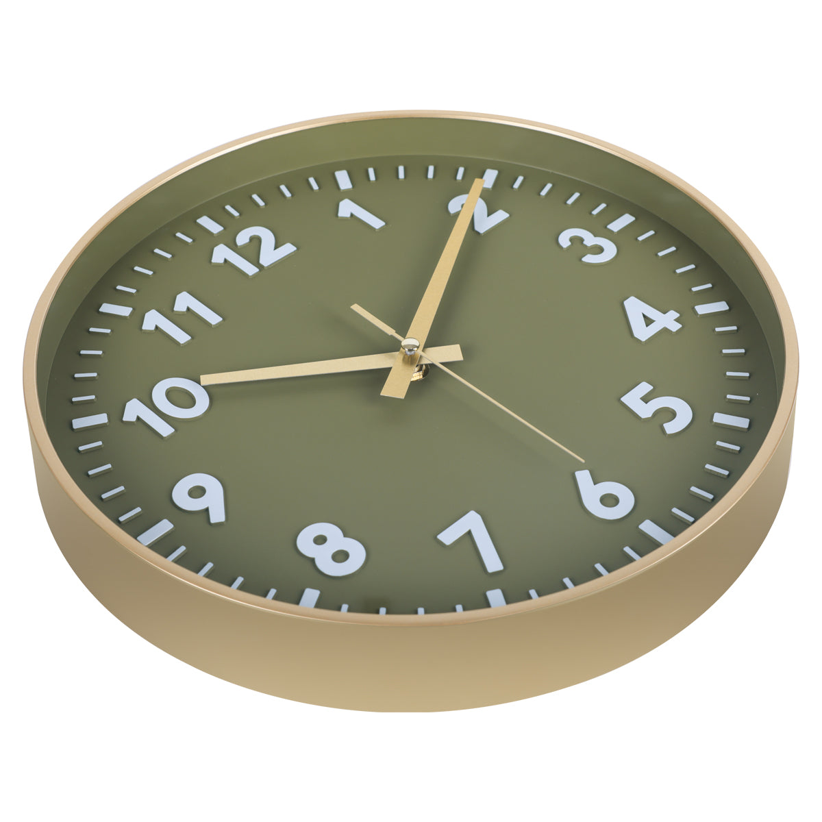 IvoQ Wandklok Groen Goud 3D Design 30 cm-IvoQ