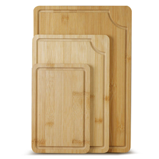 IvoQ Snijplankenset Bamboe 3 Delig-IvoQ