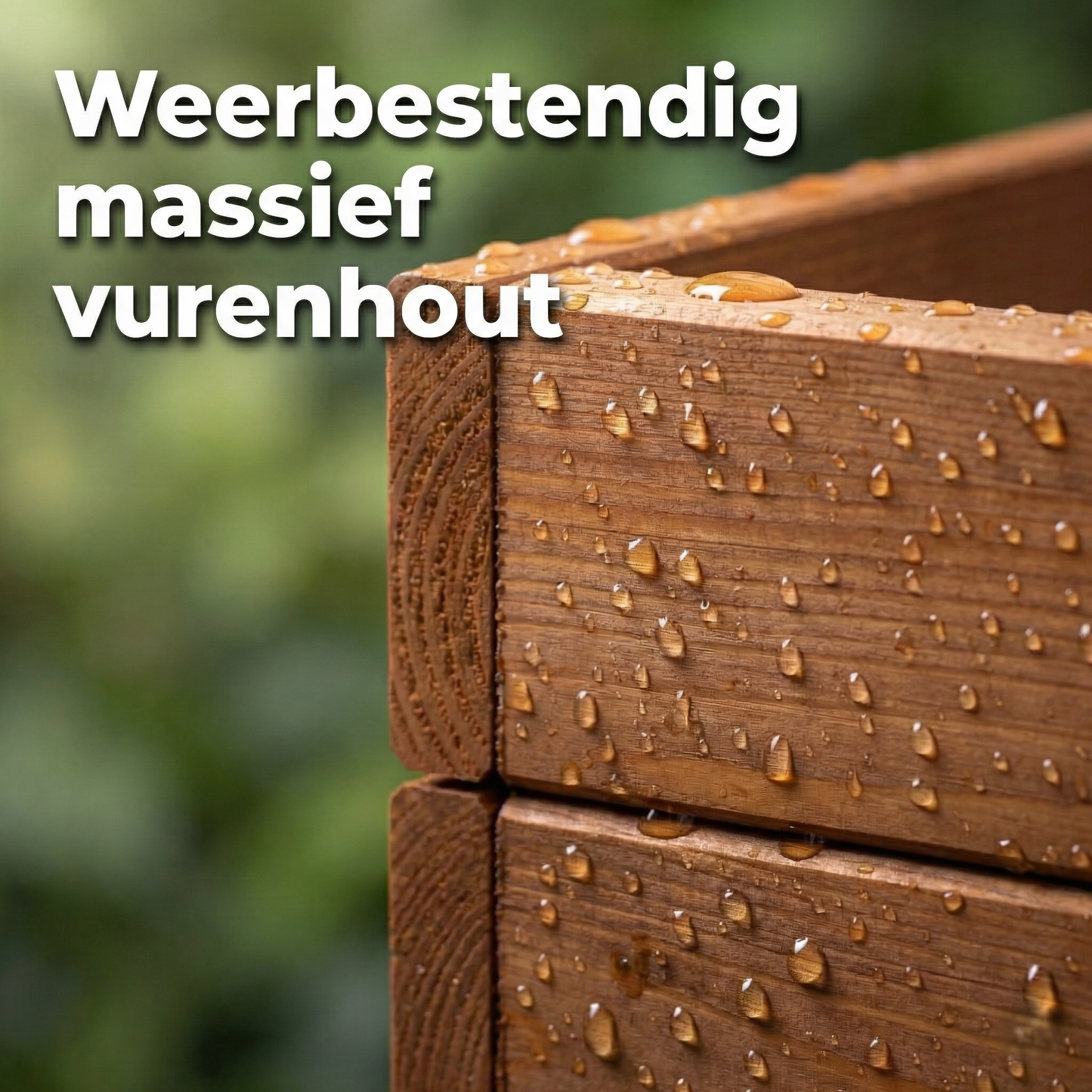 IvoQ Houten Plantenbak Vierkant 60x60x45 cm
