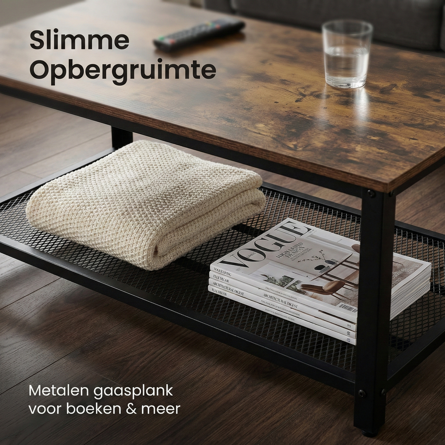 IvoQ Industriële Salontafel 106x60 cm