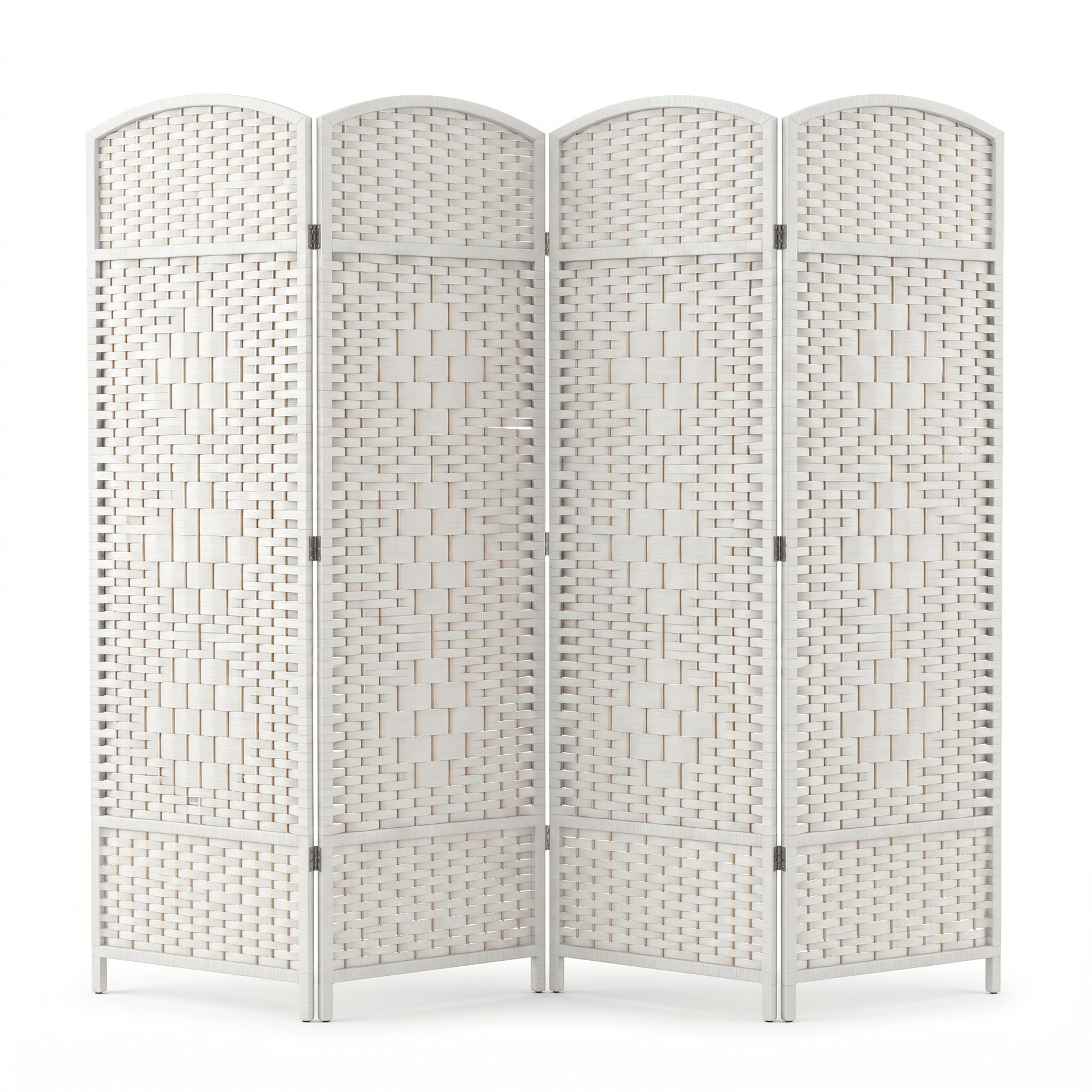 IvoQ Opvouwbaar Kamerscherm - 4 Panelen - 170 x 160 cm - Wit