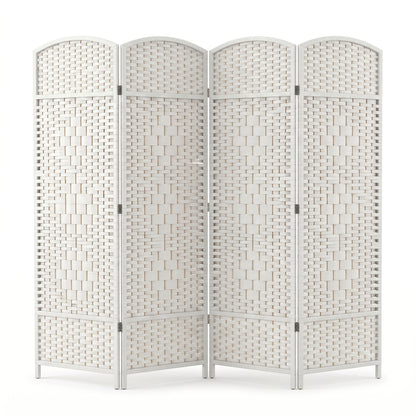 IvoQ Opvouwbaar Kamerscherm - 4 Panelen - 170 x 160 cm - Wit