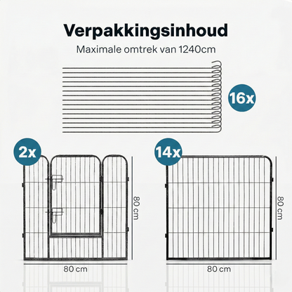 IvoQ XXL Puppyren 16 Panelen (80x80 cm)