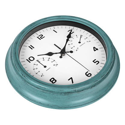 IvoQ Wandklok Waterdicht Retro met Ingebouwde Thermometer-IvoQ