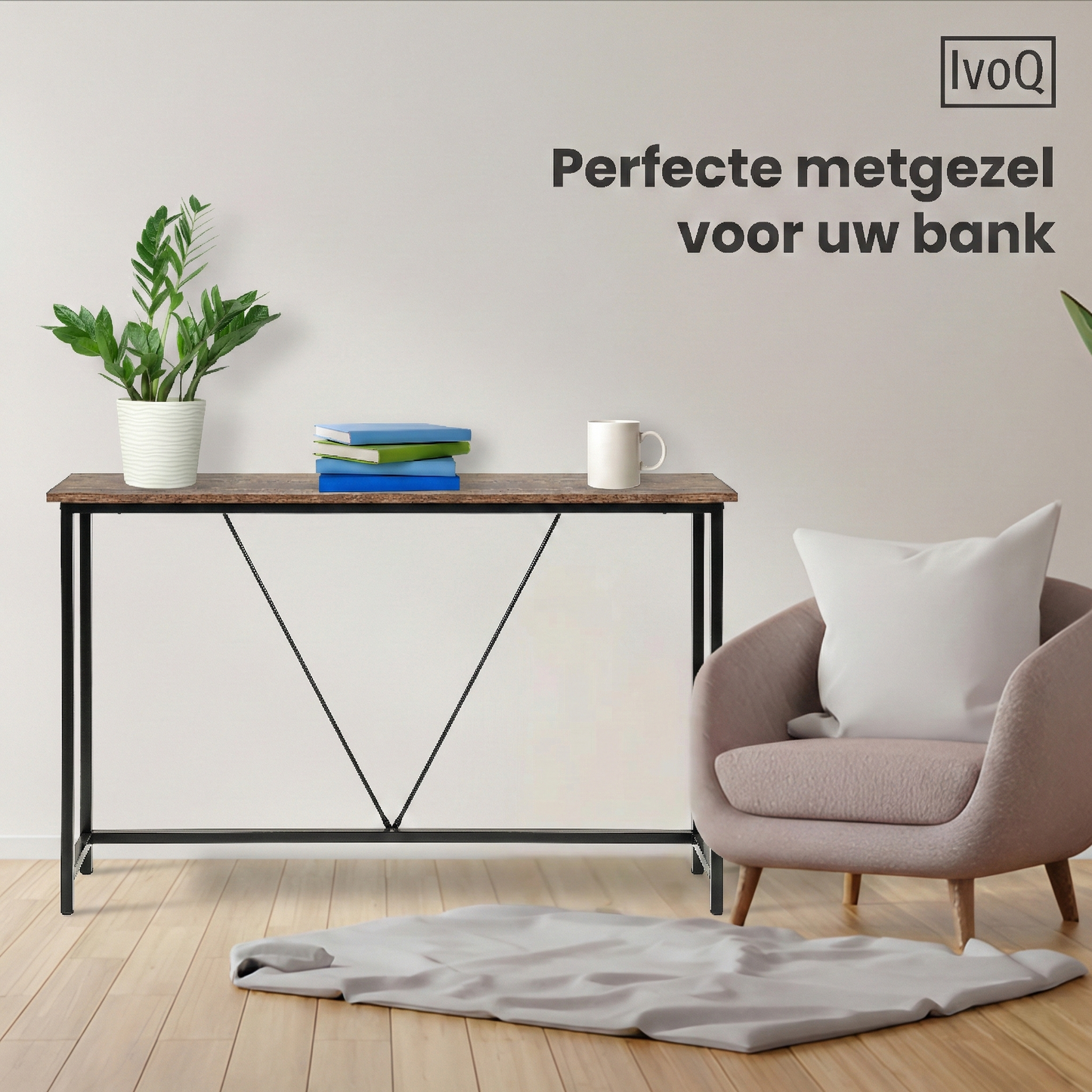 IvoQ Industriële Sidetable (Set van 2) Bruin