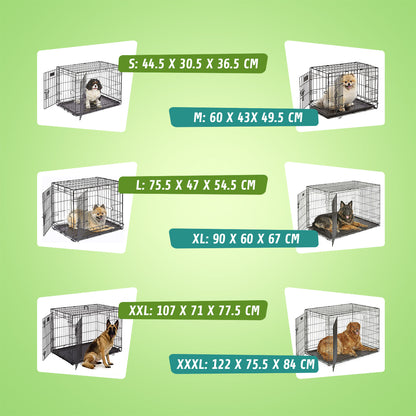 IvoQ Hondenbench S – Zwart – 60×43×49.5 cm-IvoQ