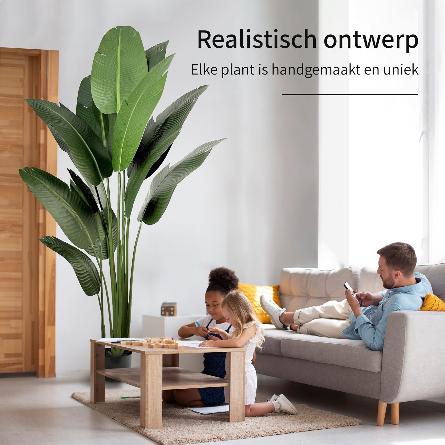IvoQ Strelitzia Kunstplant 210 cm-IvoQ
