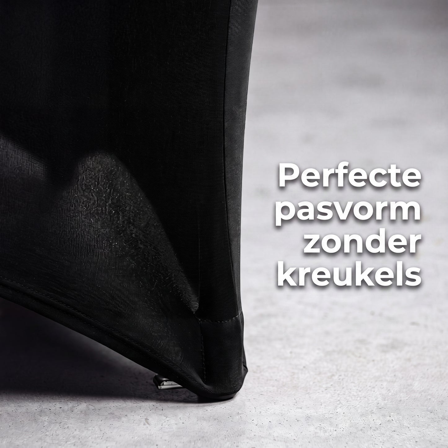 IvoQ Luxe Tafelhoes Stretch Zwart - 183 x 76 x 76 cm - Voor Inklapbare Tafel, Buffettafel & Partytafel - Rechthoekig - Kreukvrij