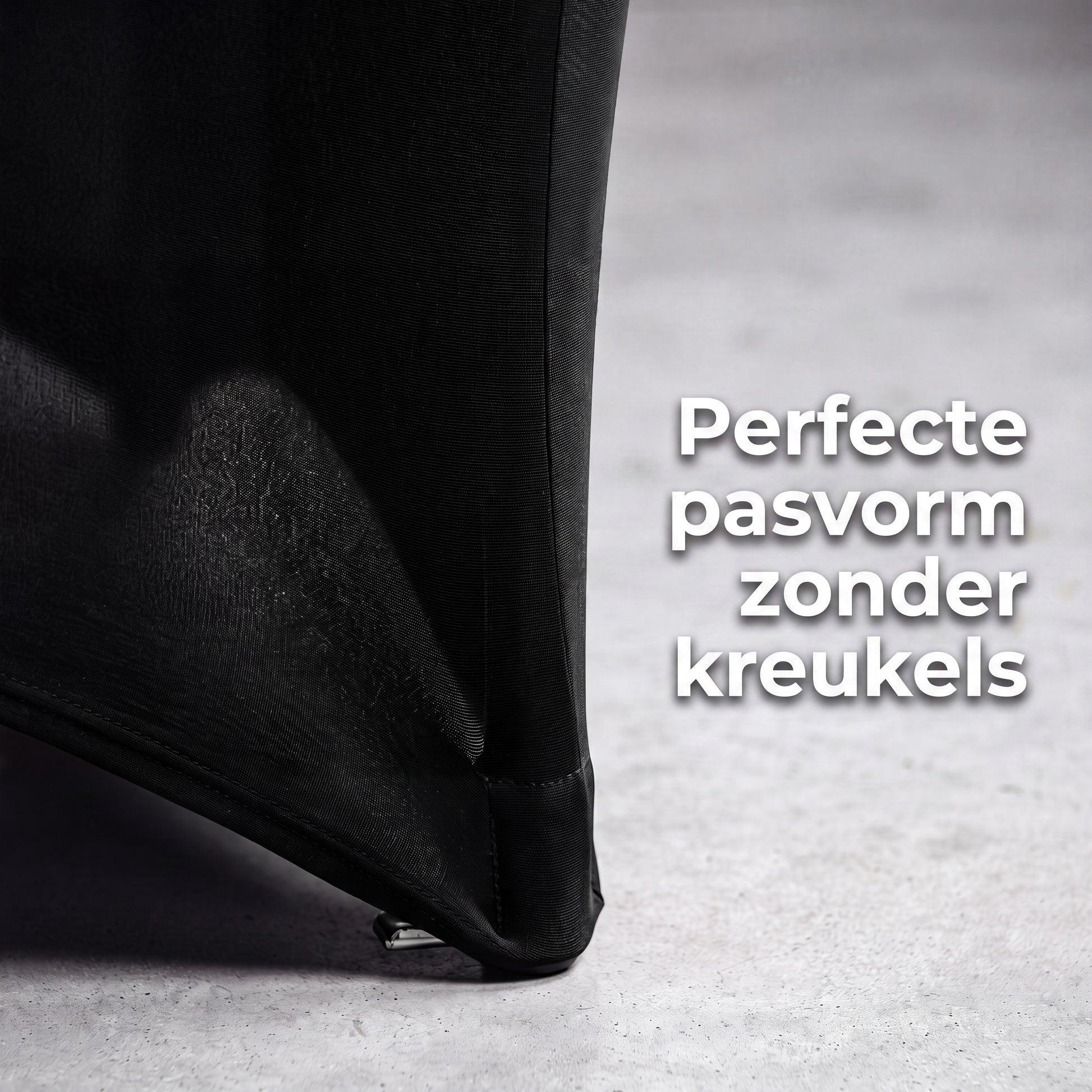 IvoQ Luxe Tafelhoes Stretch Zwart - 183 x 76 x 76 cm - Voor Inklapbare Tafel, Buffettafel & Partytafel - Rechthoekig - Kreukvrij