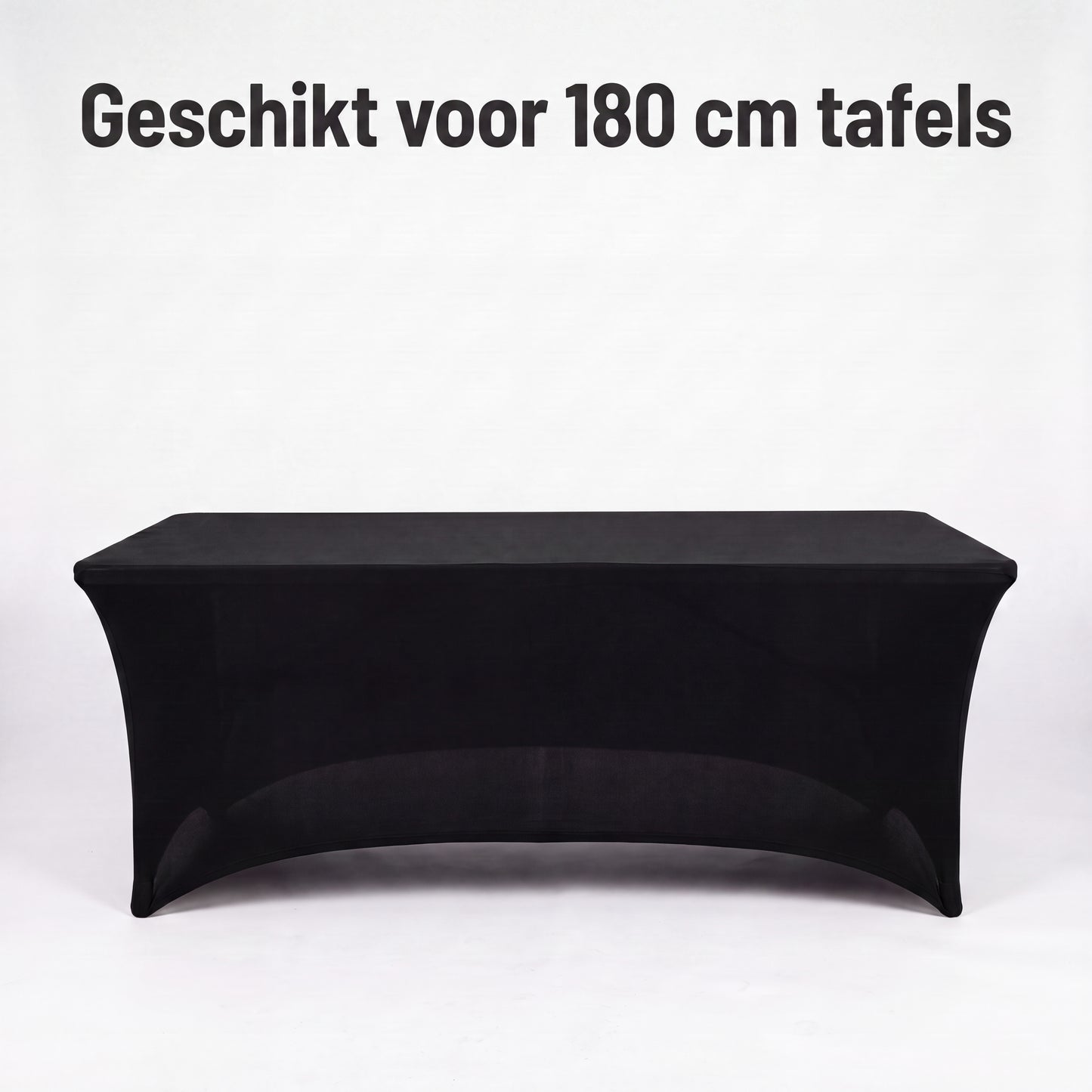 IvoQ Luxe Tafelhoes Stretch Zwart - 183 x 76 x 76 cm - Voor Inklapbare Tafel, Buffettafel & Partytafel - Rechthoekig - Kreukvrij