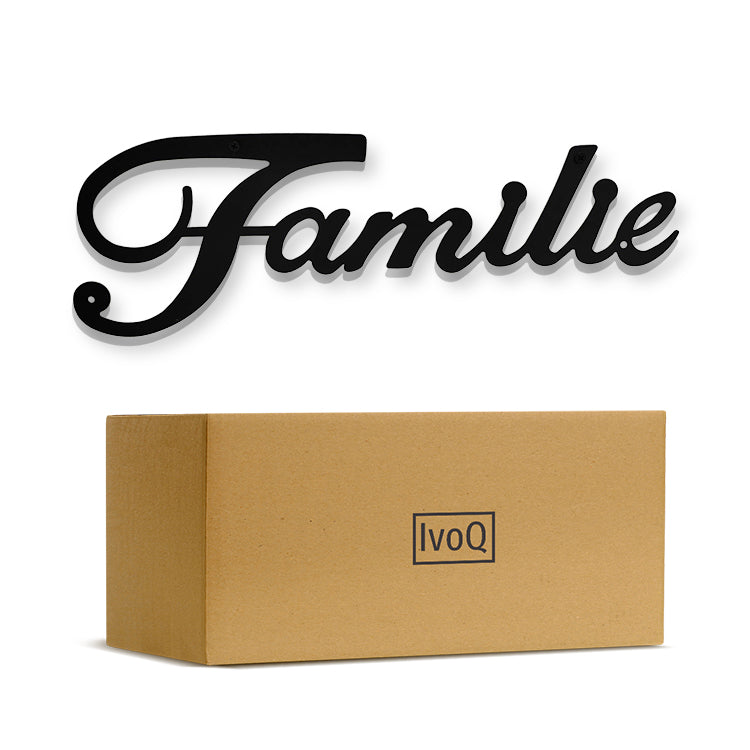 IvoQ Muurdecoratie Familie Zwart Metaal-IvoQ
