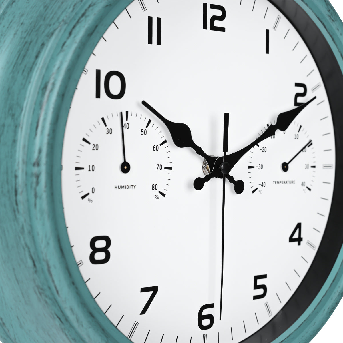 IvoQ Wandklok Waterdicht Retro met Ingebouwde Thermometer-IvoQ