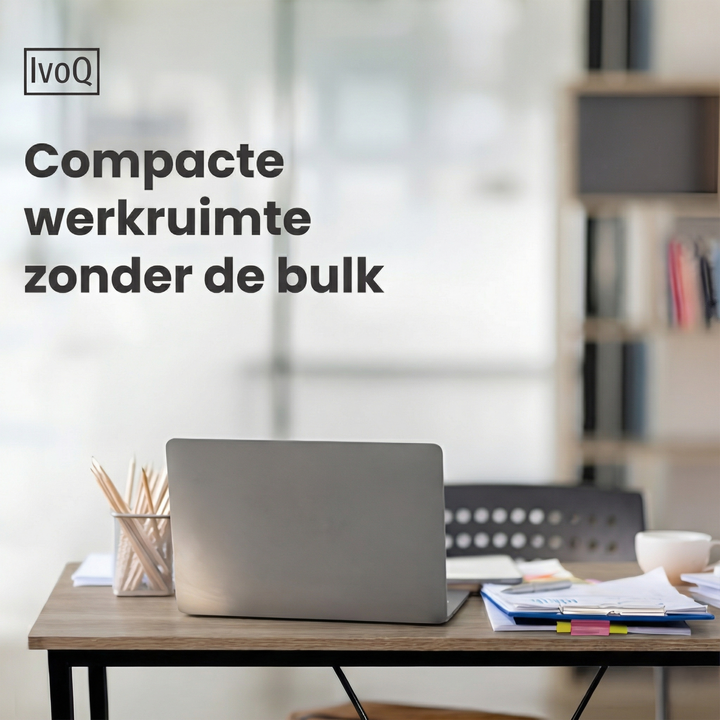 IvoQ Industriële Sidetable - Eiken Look/Zwart - 120x23x74 cm