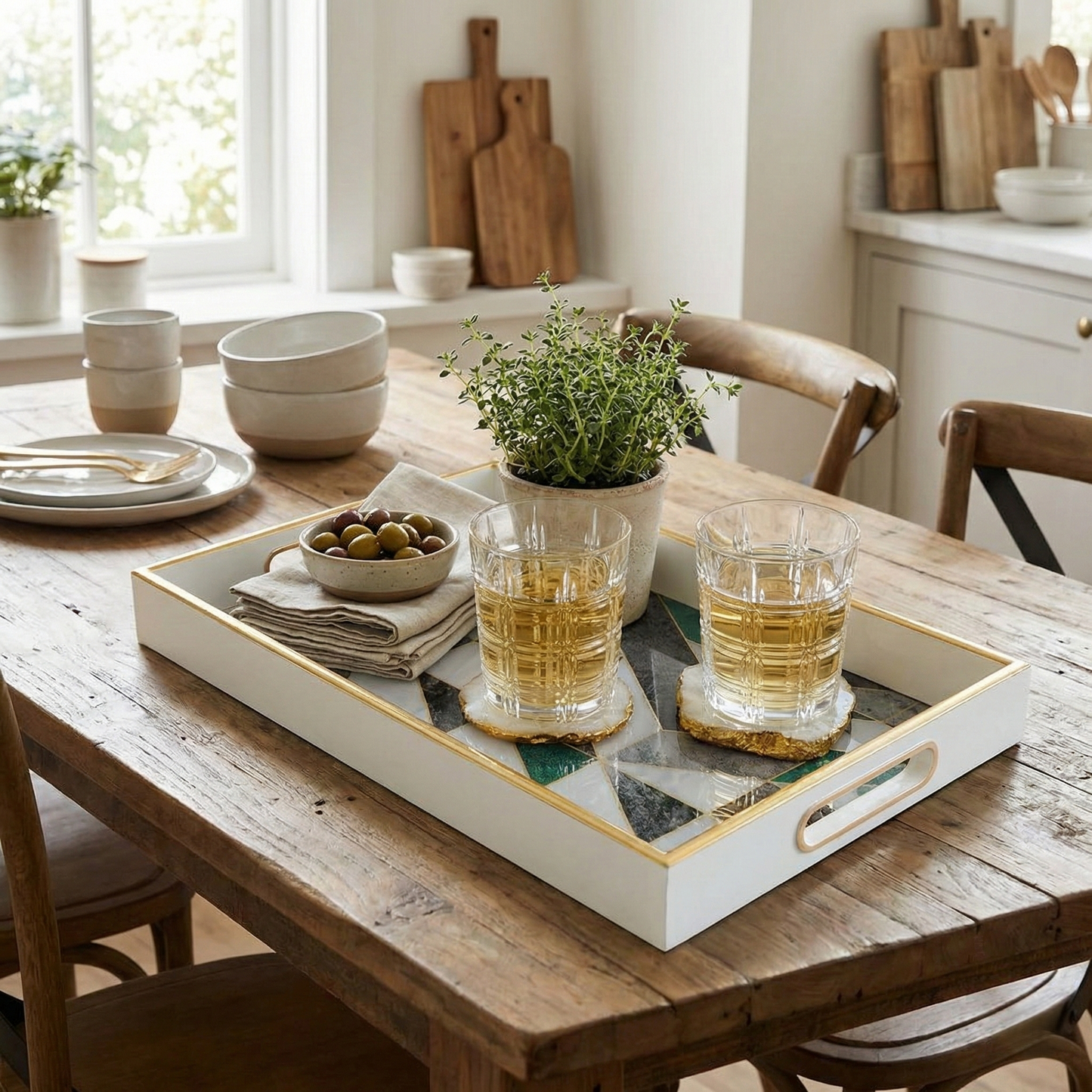 IvoQ Luxe Dienblad Marmerlook