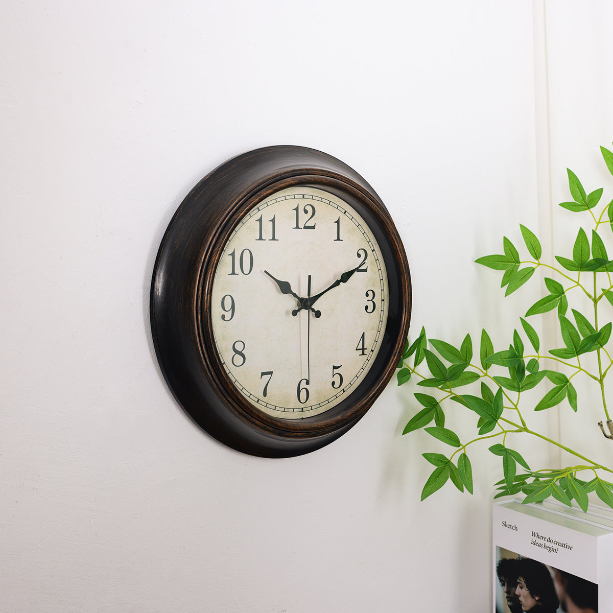 IvoQ Wandklok Retro Stil Quartz 30 cm-IvoQ