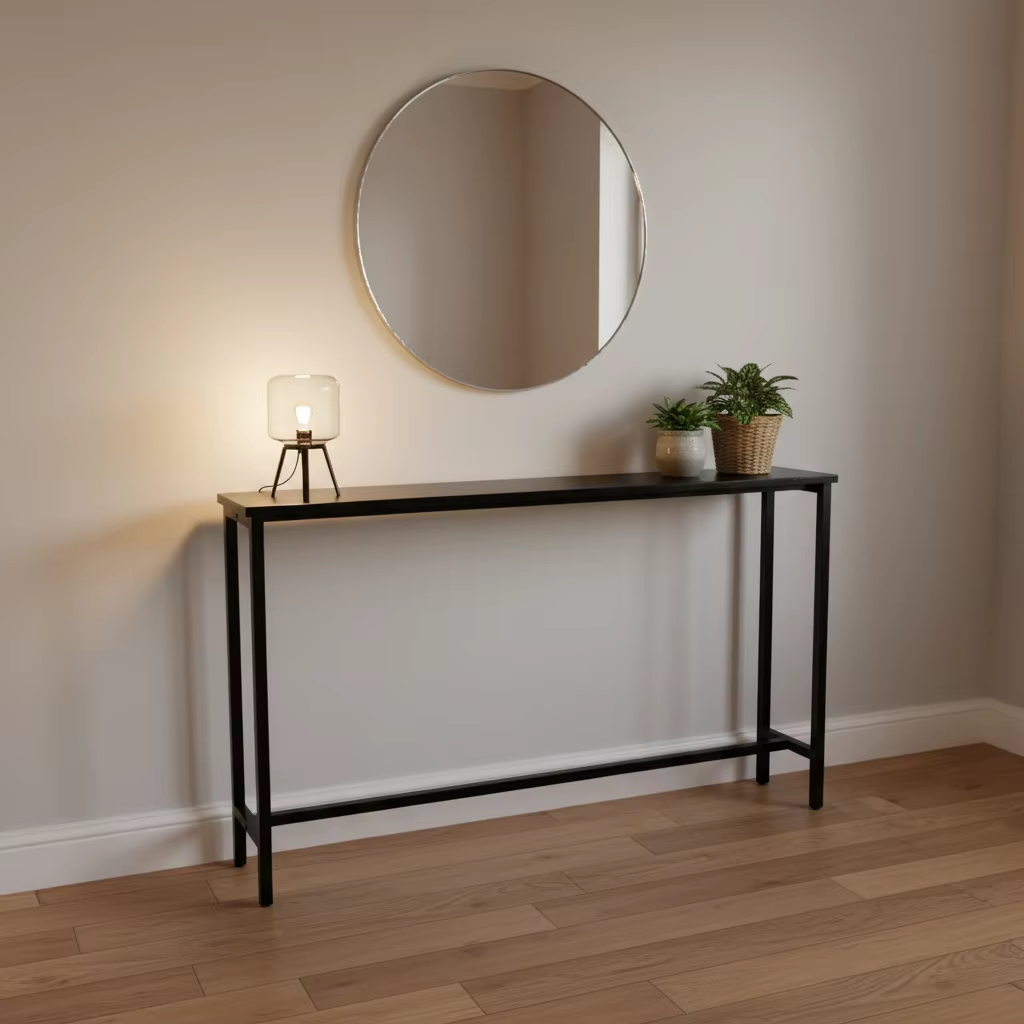 IvoQ Smalle Sidetable Industrieel - 120x20x65 cm