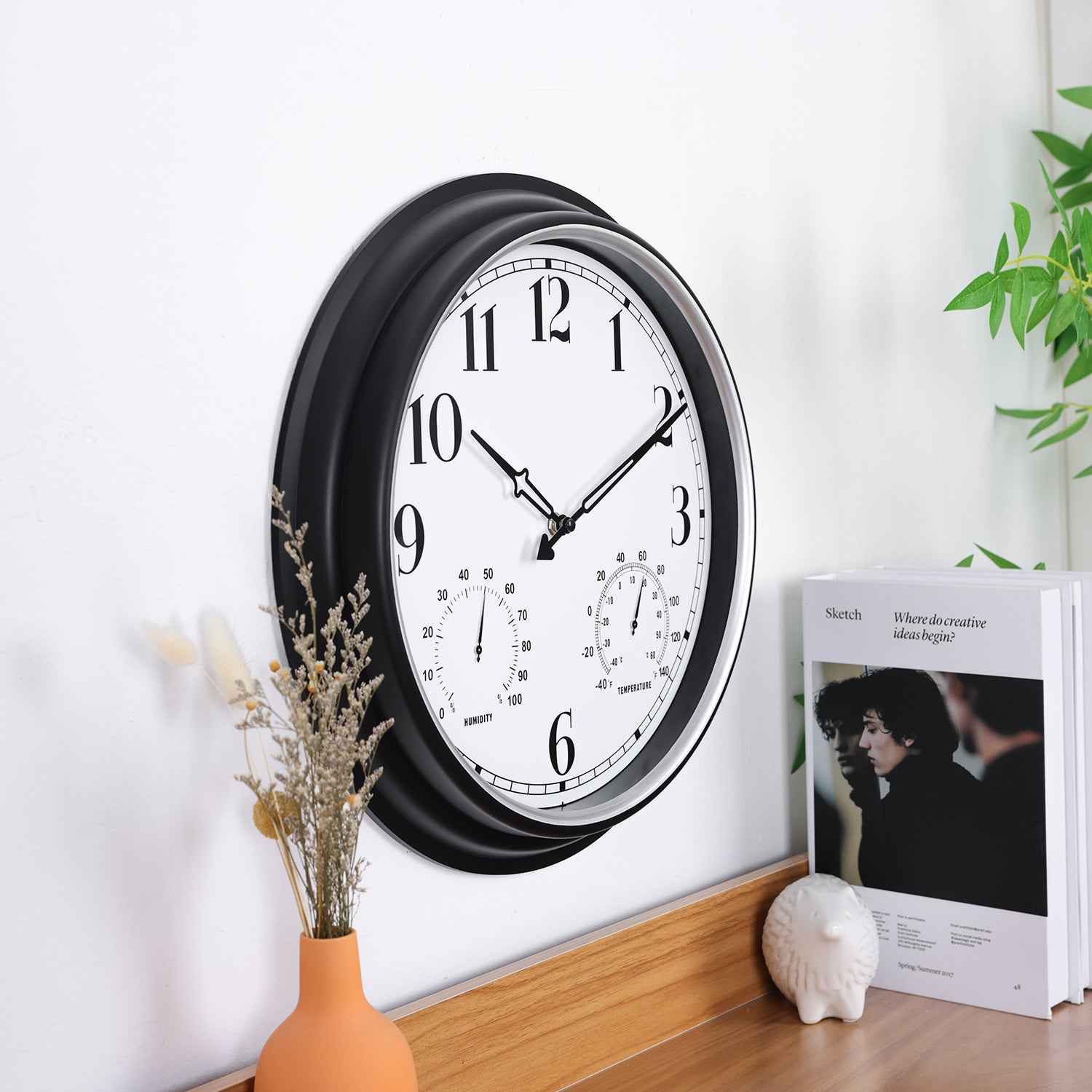 IvoQ Wandklok Retro Waterdicht 40 cm-IvoQ