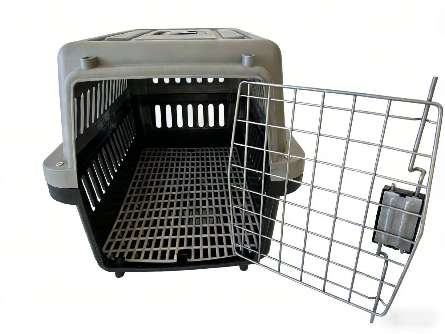 IvoQ Reismand Kat M – 58x37x36 cm – Crème/Antraciet