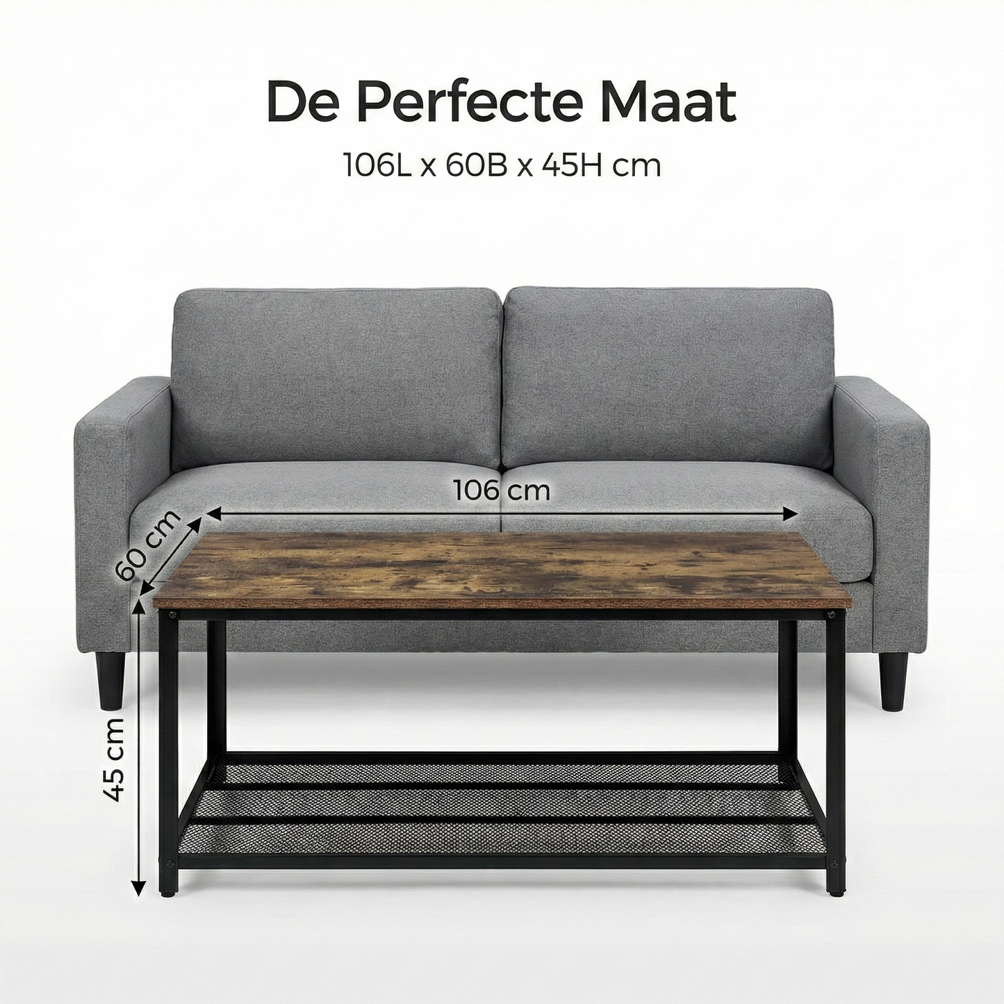 IvoQ Industriële Salontafel 106x60 cm